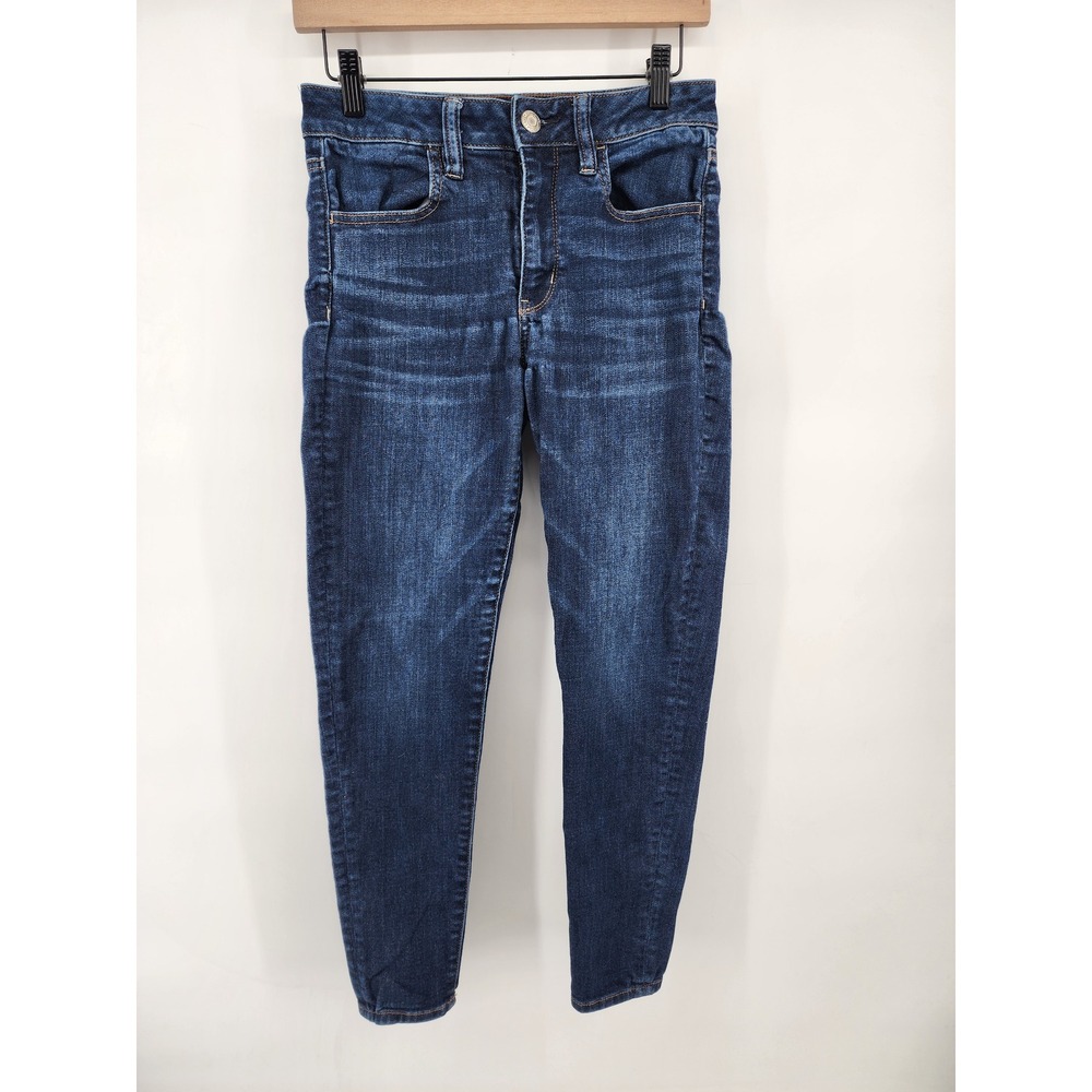 American Eagle Next Level Stretch Skinny Jeans Blue Size 6 Short